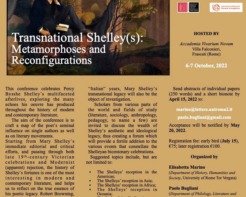 Transnational Shelley(s): Metamorphoses and Reconfigurations