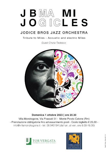 JODICE BROS JAZZ ORCHESTRA – Tribute to Miles – Acoustic  and Electric Miles – Domenica 1 Ottobre 2023 ore 20.30 – Villa Mondragone, via Frascati 51 – Monte Porzio Catone (RM)